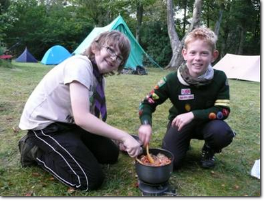 Scouts cooking