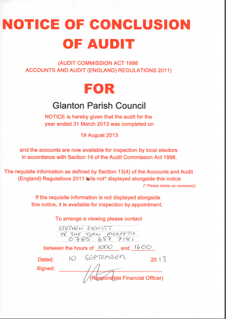Audit Notice